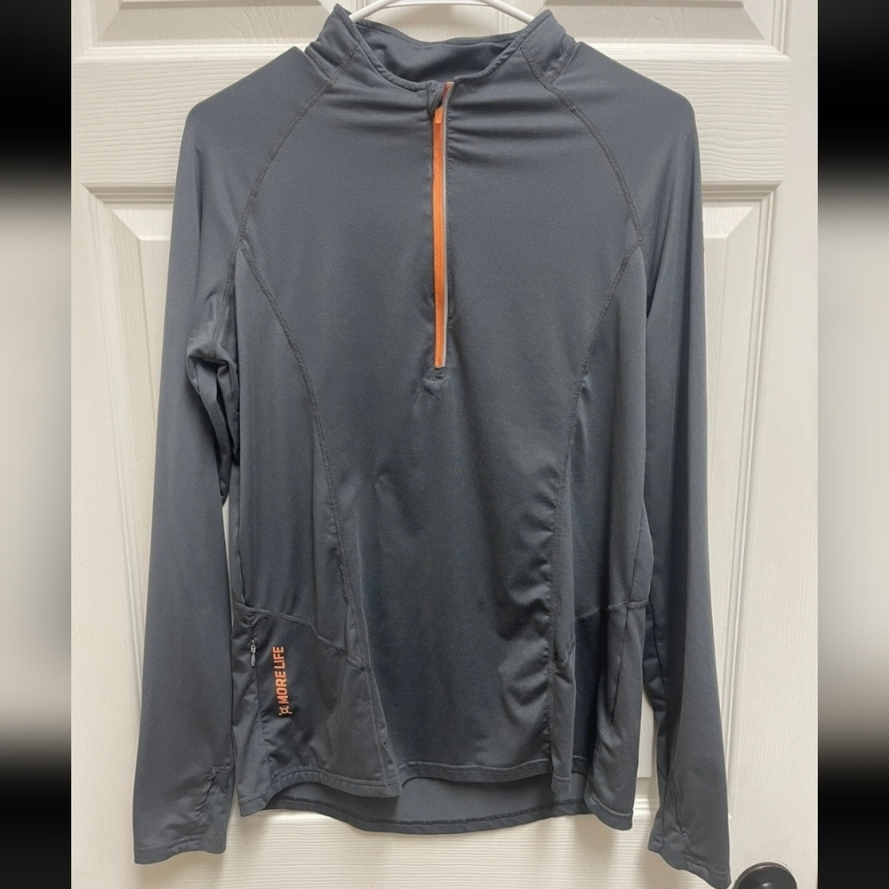 Orangetheory Womens 1/4 Zip Pullover Shirt Thumb Holes Side Pocket - XS